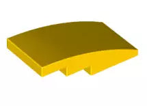 LEGO Schrägsteine 93606 Bogenstein 2x4 ohne Noppen, gelb