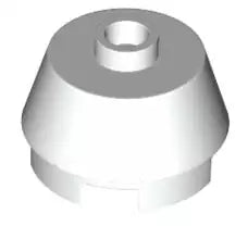 LEGO Schrägsteine 98100 Kegel 2x2 mit Noppe, weiß