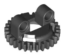 LEGO Technic 99010 Drehkranz Oberteil 28 Zähne (2 Pinlöcher), schwarz