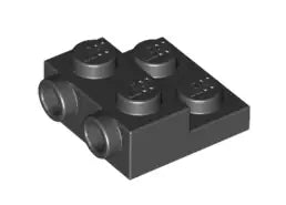 LEGO Sonderplatten 99206 Platte 2x2x2/3 mit seitlichen Noppen, schwarz