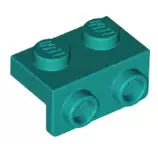 LEGO Sonderplatten 99781 Halter 1x2/1x2, dunkeltürkis