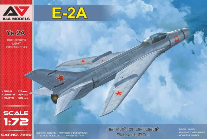 A&A Models 7220 Ye-2A pre-series light interceptor (MiG-21's predecessor), 1:48
