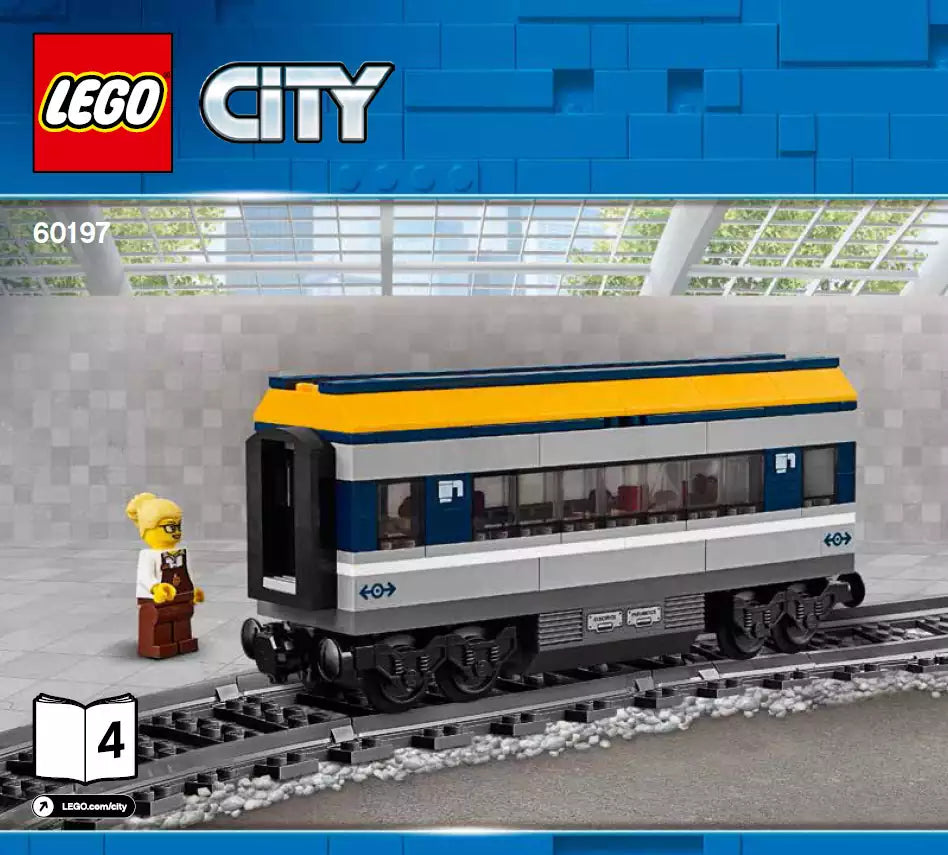 Bauanleitung: LEGO City EZ60197-2 Passagierwaggon Nr.2
