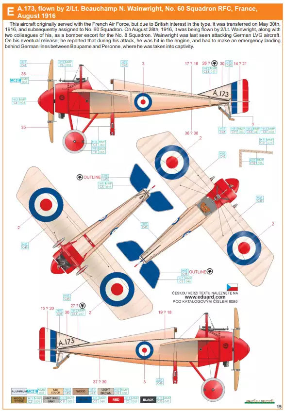 Eduard 8095 Morane Saulnier Type N, ProfiPACK edition, 1:48