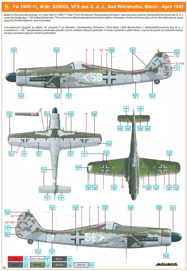 Eduard 8185 Fw 190D-11/ D-13, Dual Combo - ProfiPACK edition, 1:48