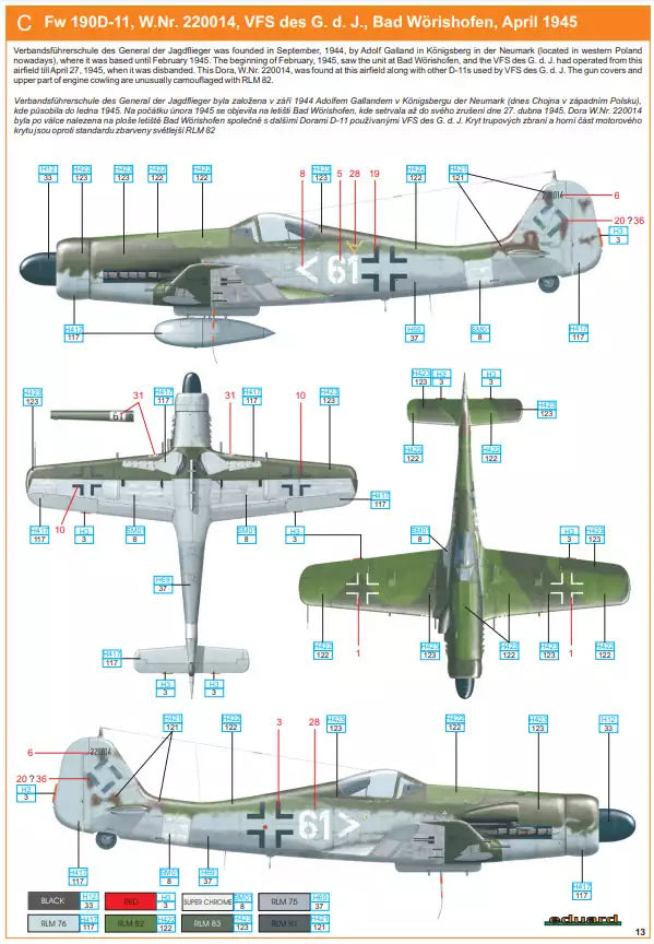 Eduard 8185 Fw 190D-11/ D-13, Dual Combo - ProfiPACK edition, 1:48