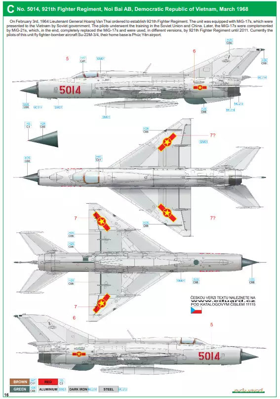 Eduard 11115 Vietnam - MIG-21PFM - Limited Edition, 1:48