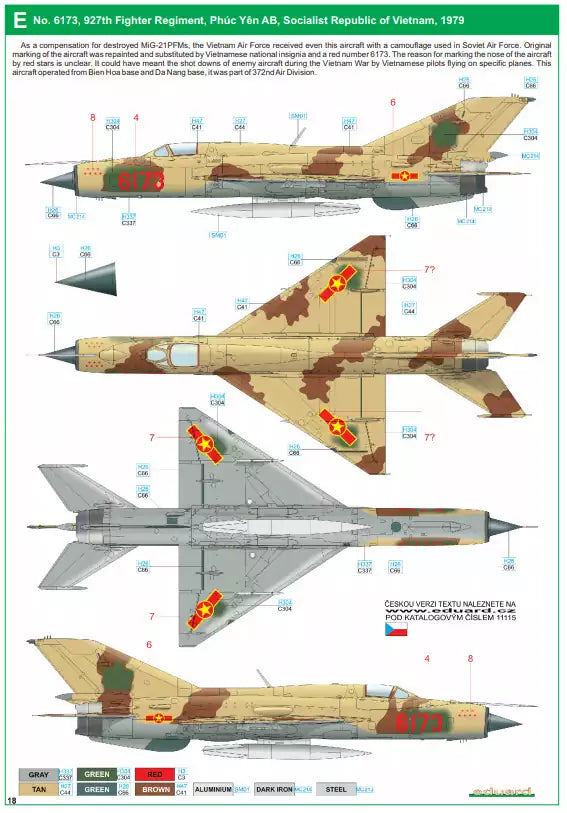 Eduard 11115 Vietnam - MIG-21PFM - Limited Edition, 1:48