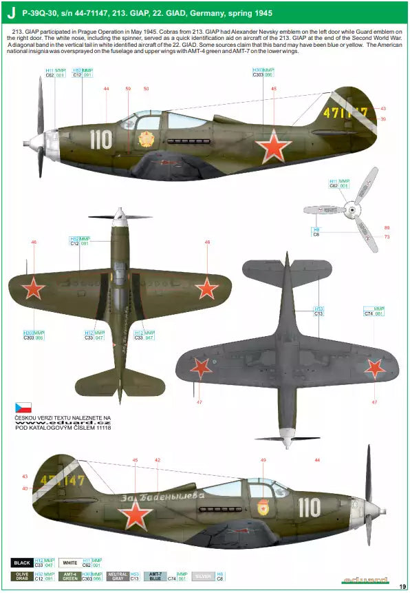 Eduard 11118 Bella / P-39 Airacobra in Red Army service, Dual Combo - Limited Edition, 1:48