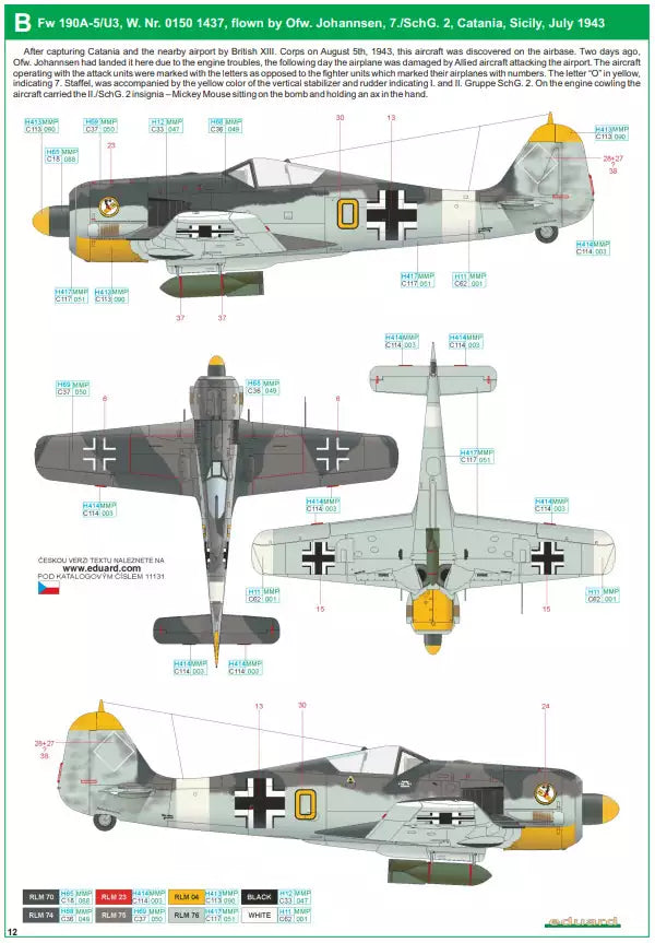 Eduard 11131 Jabo Fw 190A-5/U3 + U8 - Limited Edition, 1:48