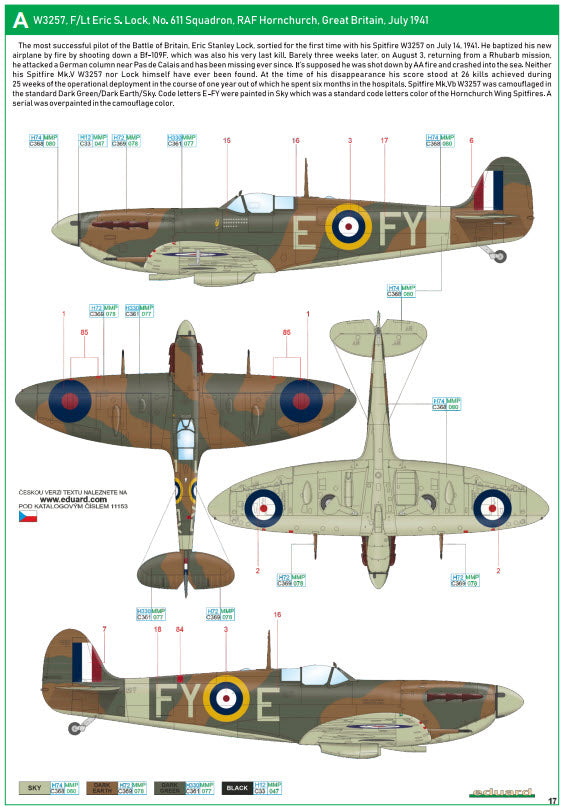 Eduard 11153 SPITFIRE STORY The Sweeps - Dual Combo - Limited Edition, 1:48