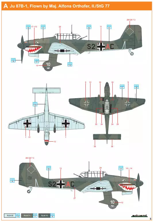 Eduard 4431 Ju 87B -Dual Combo- Super 44, 1:144