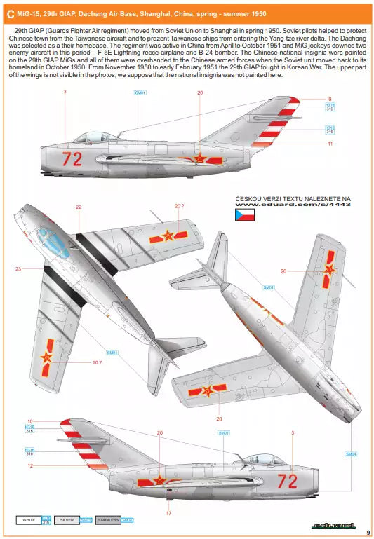 Eduard 4443 MiG-15 -Dual Combo- Super 44, 1:144