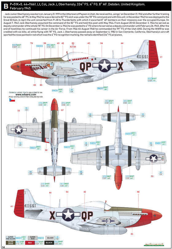 Eduard 82105 P-51K Mustang - ProfiPACK edition, 1:48