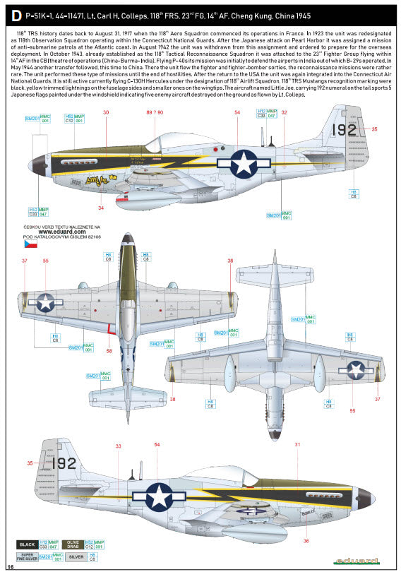 Eduard 82105 P-51K Mustang - ProfiPACK edition, 1:48
