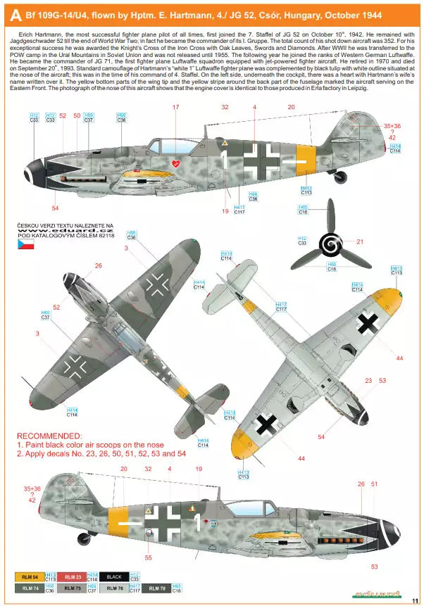 Eduard 82118 Messerschmitt Bf 109G-14, ProfiPACK edition, 1:48