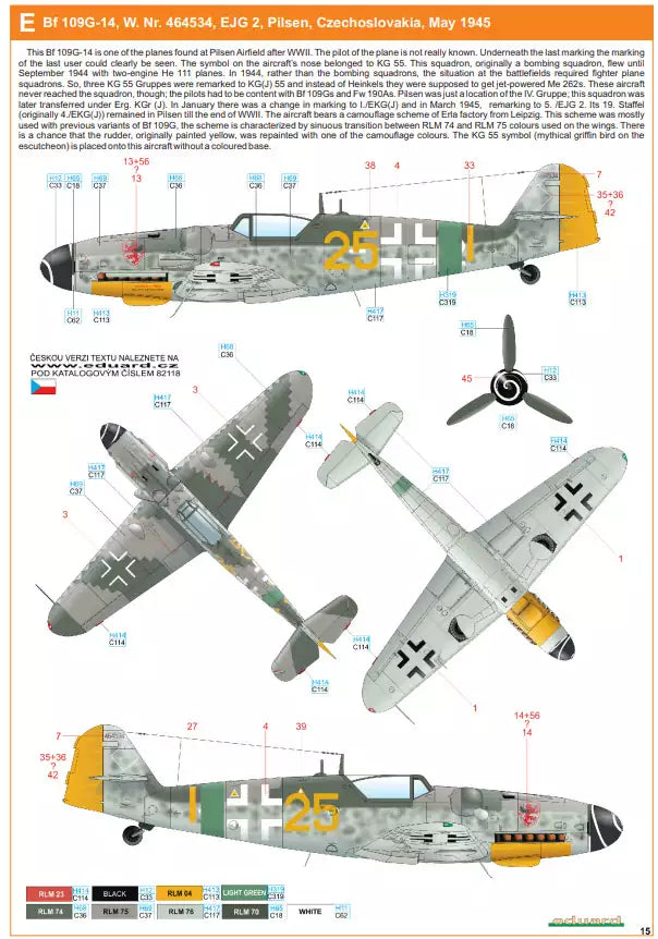 Eduard 82118 Messerschmitt Bf 109G-14, ProfiPACK edition, 1:48