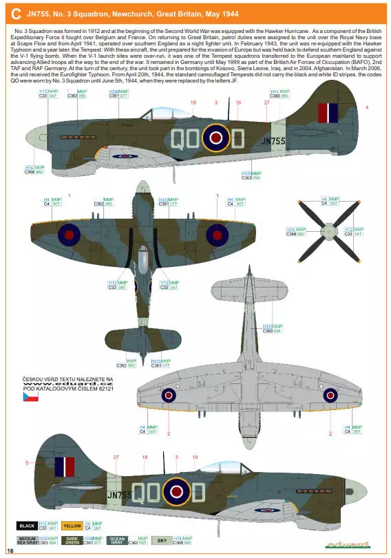 Eduard 82121 Tempest Mk.V series 1 ProfiPACK edition, 1:48