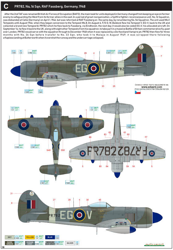 Eduard 82125 Tempest Mk. II late version - ProfiPACK, 1:48