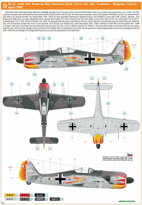 Eduard 82143 Focke-Wulf Fw 190A-5 light fighter, ProfiPACK edition, 1:48