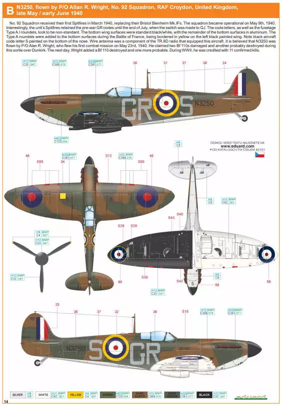 Eduard 82151 Spitfire Mk. Ia, ProfiPACK edition, 1:48