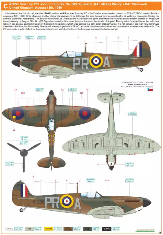Eduard 82151 Spitfire Mk. Ia, ProfiPACK edition, 1:48