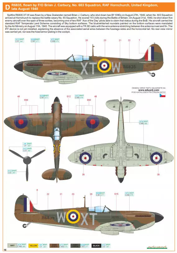Eduard 82151 Spitfire Mk. Ia, ProfiPACK edition, 1:48
