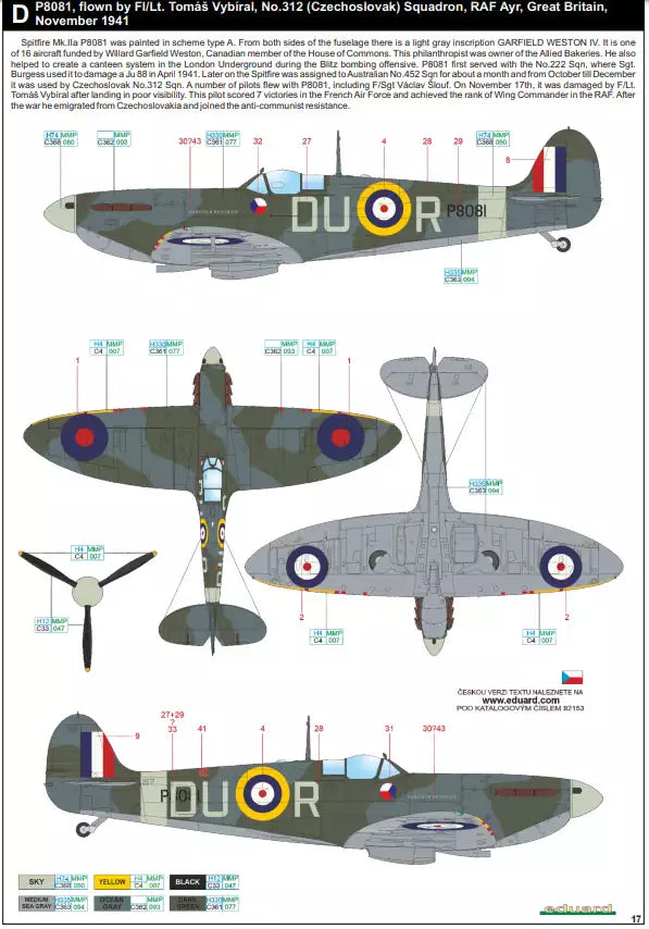Eduard 82153 Spitfire Mk.IIa, ProfiPACK edition, 1:48
