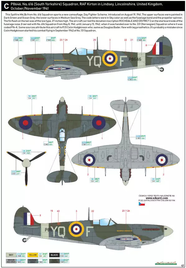 Eduard 82154 Spitfire Mk.IIb, ProfiPACK edition, 1:48