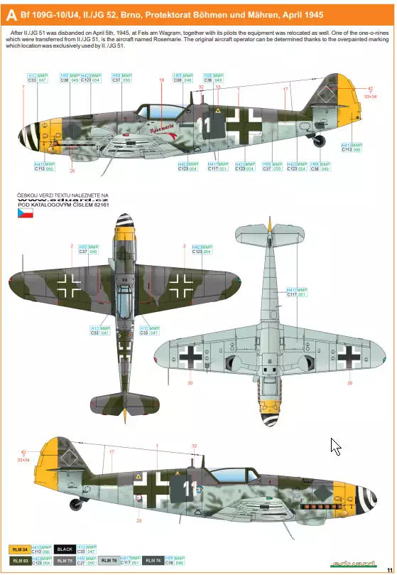 Eduard 82161 Messerschmitt Bf 109G-10 WNF/Diana, ProfiPACK edition, 1:48