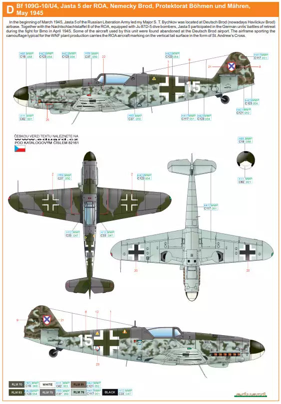 Eduard 82161 Messerschmitt Bf 109G-10 WNF/Diana, ProfiPACK edition, 1:48