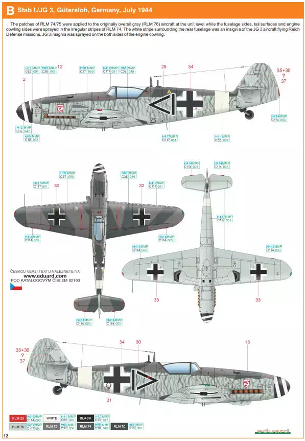 Eduard 82163 Messerschmitt Bf 109G-6/ AS, ProfiPACK edition, 1:48