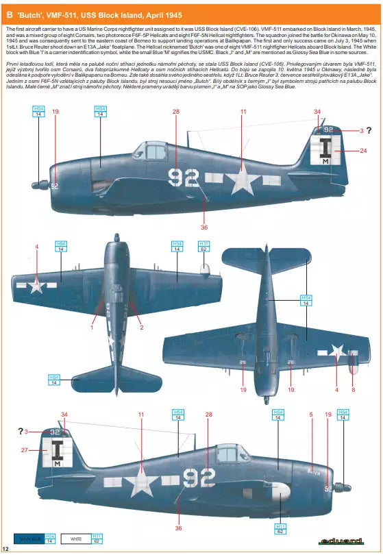 Eduard 8226 Grumman F6F-5N Nightfighter, ProfiPACK edition, 1:48