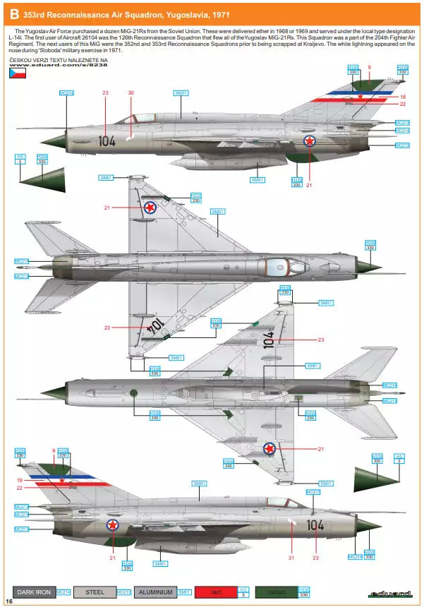 Eduard 8238 MiG-21R ProfiPACK edition, 1:48