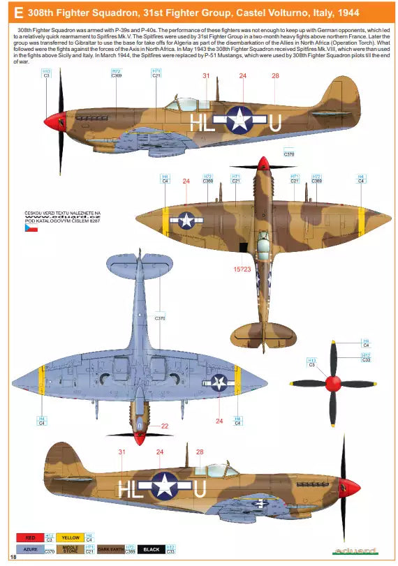 Eduard 8287 Spitfire HF Mk.VIII, ProfiPACK edition, 1:48