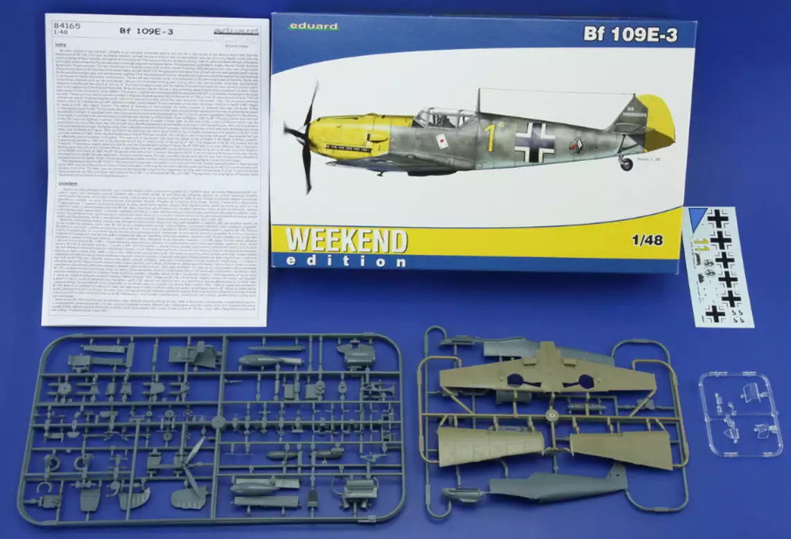 Inhalt: Eduard 84165 Messerschmitt Bf 109E-3, Weekend edition, 1:48