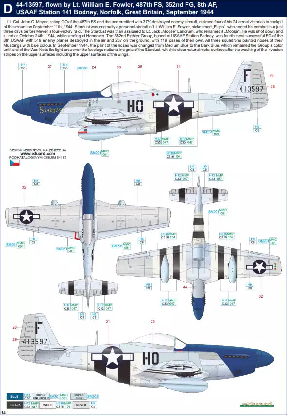 Eduard 84172 P-51D-5 Mustang, Weekend edition, 1:48