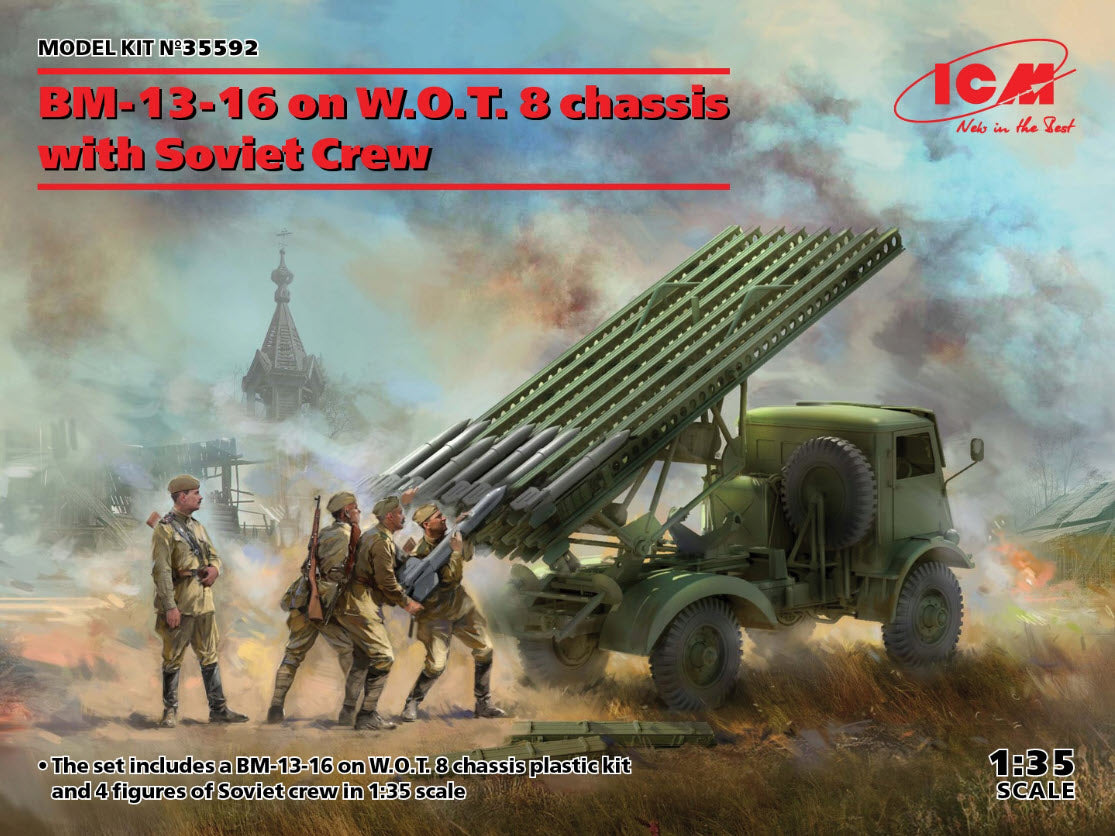 ICM 35592 BM-13-16 on W.O.T 8 chassis with Soviet Crew, 1:35