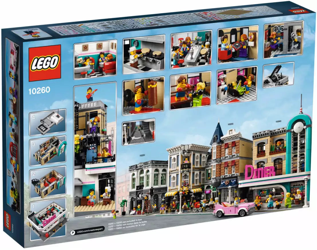 Box Rückansicht: LEGO Creator 10260 Amerikanisches Diner