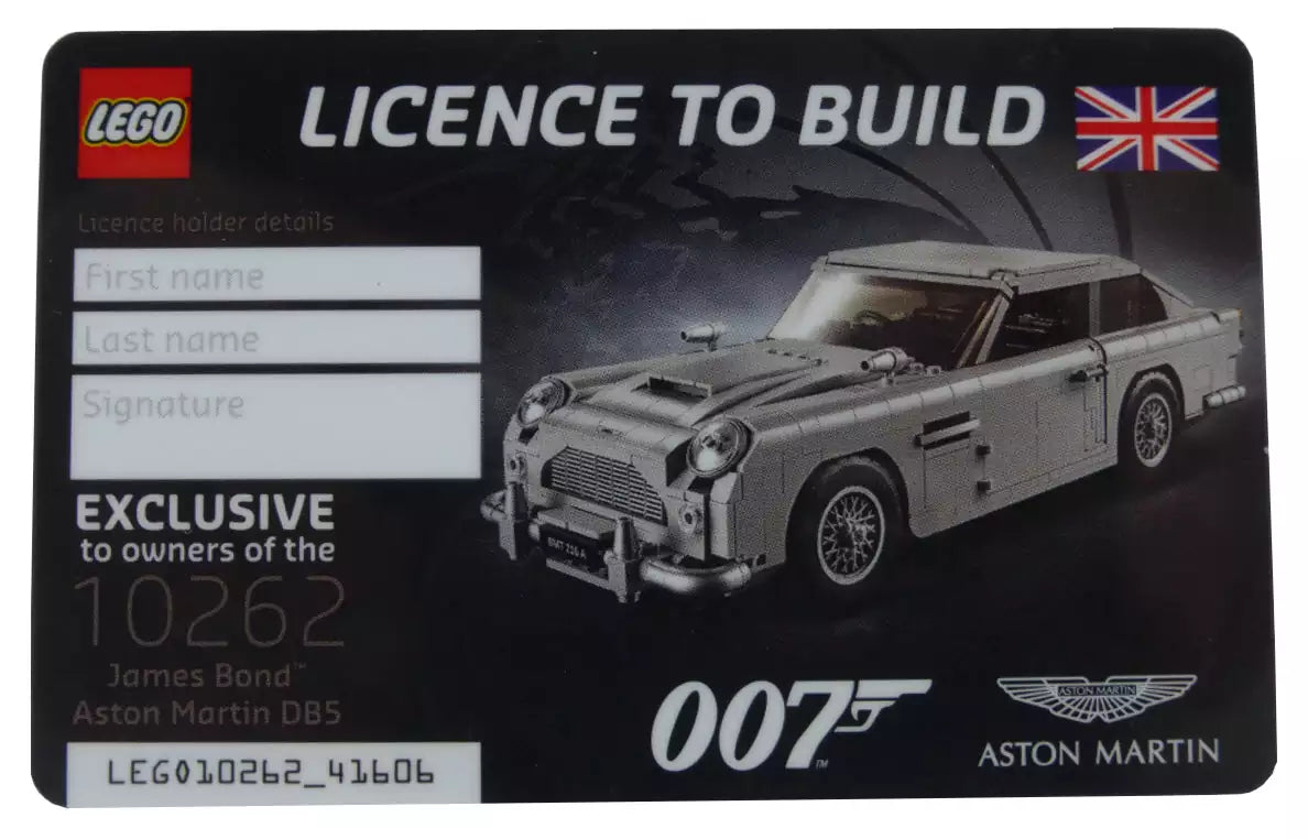 LEGO 5005665 "LICENCE TO BUILD" für James Bonds Aston Martin DB5, SNr. 41618