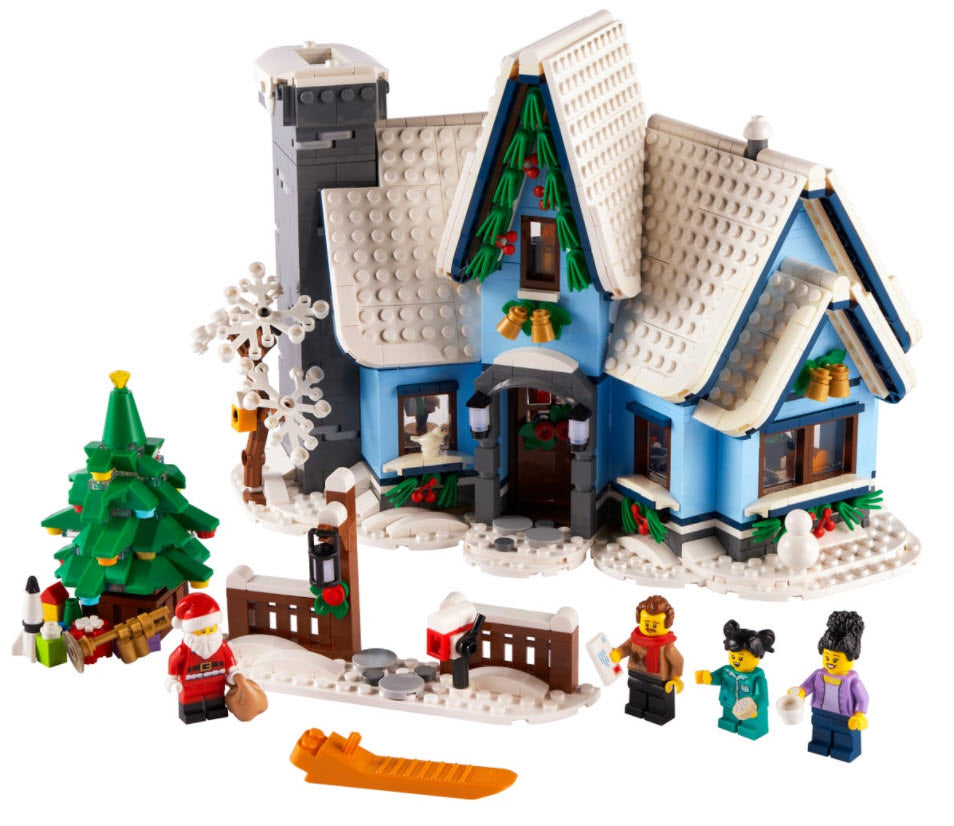 Inhalt: LEGO Icons 10293 Besuch des Weihnachtsmanns