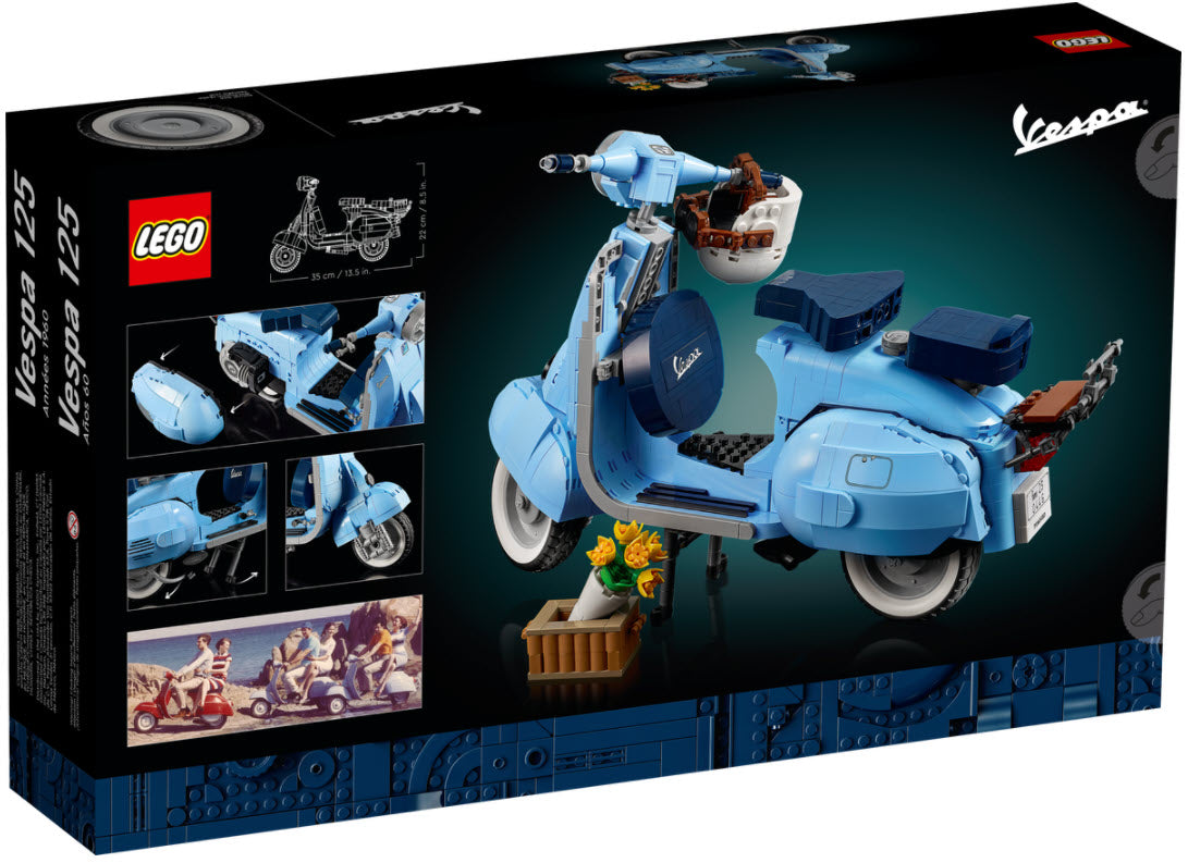 Box Rückseite: LEGO Icons 10298 Vespa 125