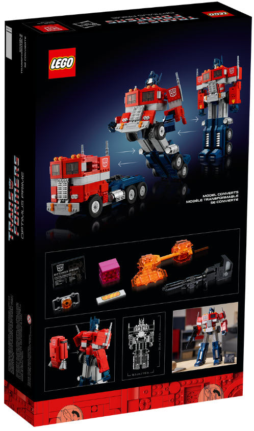 Box Rückseite: LEGO Creator 10302 Optimus Prime