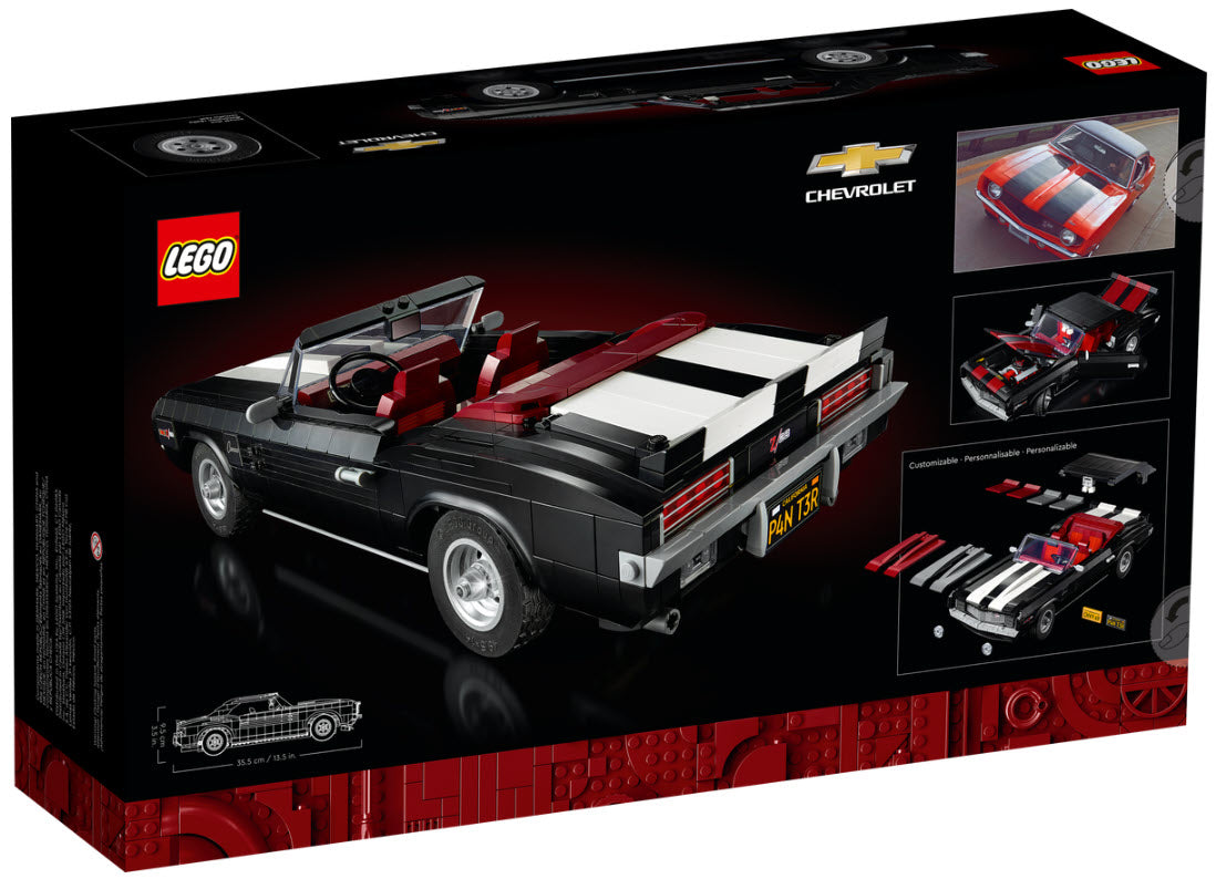 Box Rückseite: LEGO Icons 10304 Chevrolet Camaro Z28