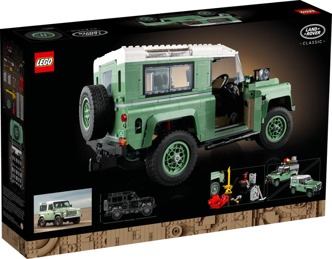 Box Rückseite: LEGO Icons 10317 Klassischer Land Rover Defender 90
