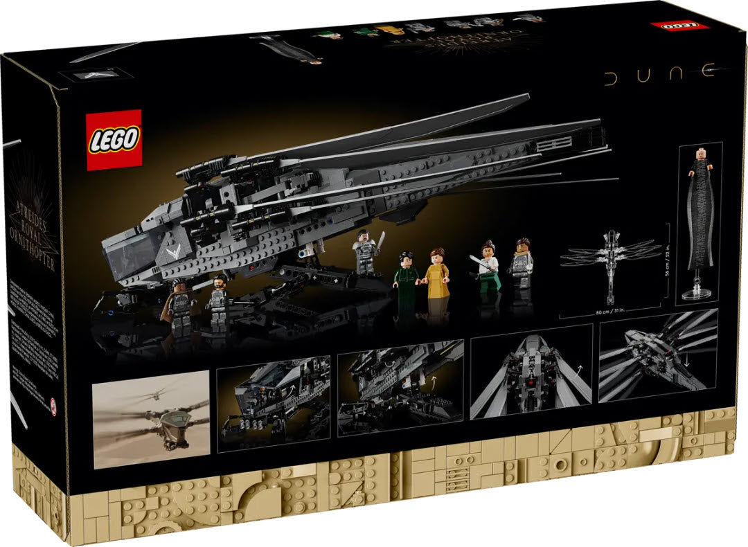 Box Rückseite: LEGO Icons 10327 Dune Atreides Royal Ornithopter