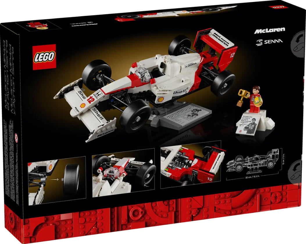 Box Rückseite: LEGO Icons 10330 McLaren MP4/4 & Ayrton Senna