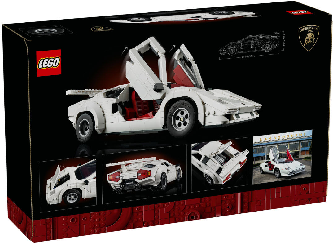 Box Rückseite: LEGO Icons 10337 Lamborghini Countach 5000 Quattrovalvole