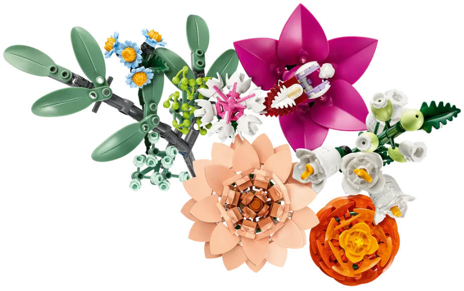 Detail 2: LEGO Botanicals 10342 Schöner Rosafarbener Blumenstrauß
