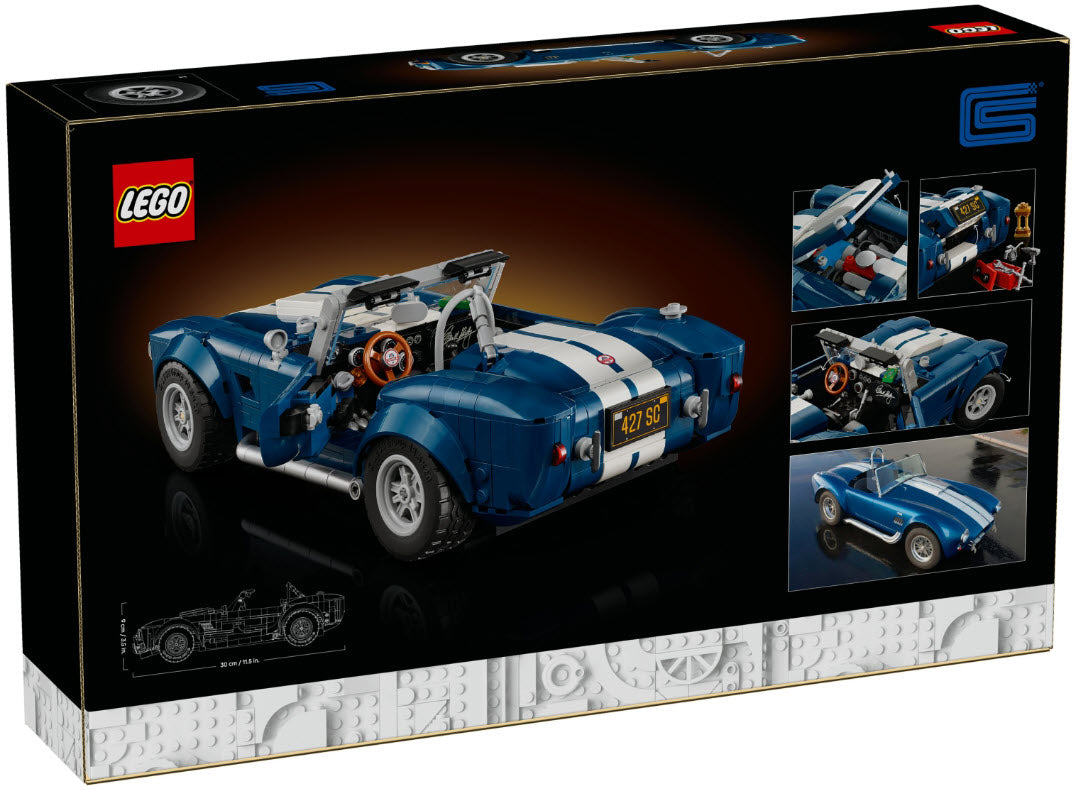 Box Rückseite: LEGO Icons 10357 Shelby Cobra 427 S/C